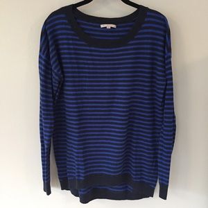 Gap Cobalt and Navy Blue Striped Sweater